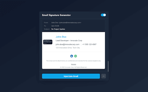 Signature Pro: HTML Signature Generator :: The ultimate HTML signature generator. Create professional HTML email signatures with templates and one-click injection.
