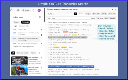 Online Markdown Viewer with HTML Preview :: A simple online markdown viewer that converts web pages or selected content to clean markdown. Preview in html and open .md files