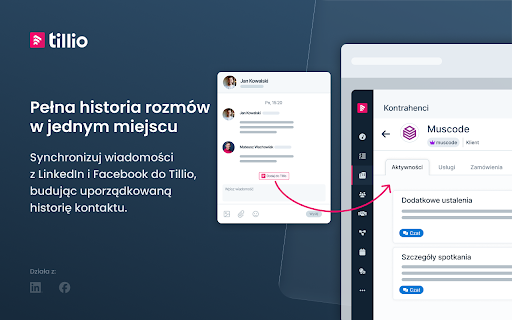 Tillio :: Dodawaj leady do CRM szybko i łatwo! Wtyczka Tillio CRM zapisuje dane klientów automatycznie, oszczędzając Twój czas.