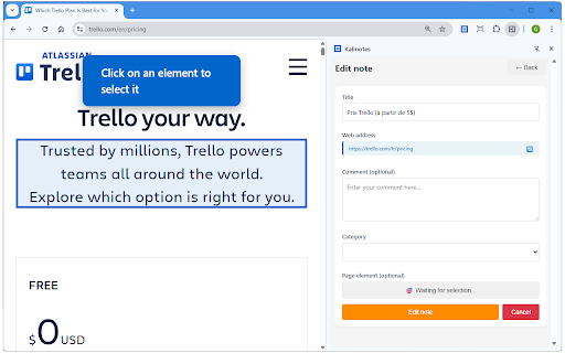 Kalinotes :: With Kalinotes create notes connected to your web site