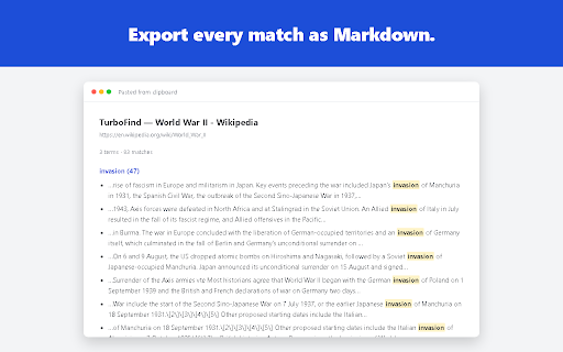 TurboFind — Highlight Multiple Words :: Highlight multiple words at once, each in its own colour. A faster Ctrl+F that won't freeze on huge pages.