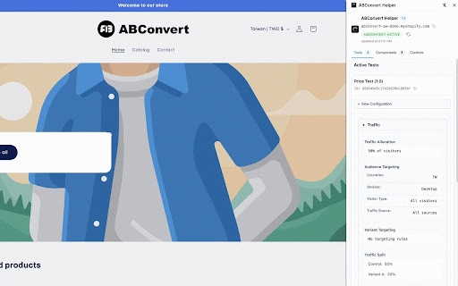 ABConvert Helper :: Detect and monitor ABConvert A/B testing script presence on Shopify stores