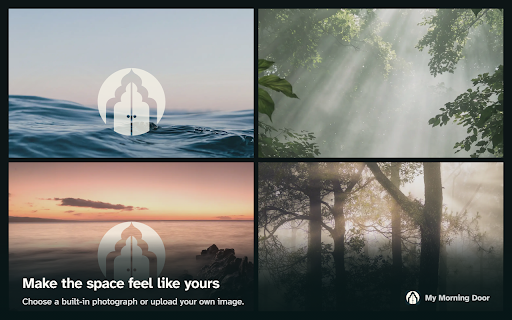 My Morning Door - Calm New Tab :: A multi-sensory calm new tab with photography, ambient sound, optional voice guidance, breathing and grounding.