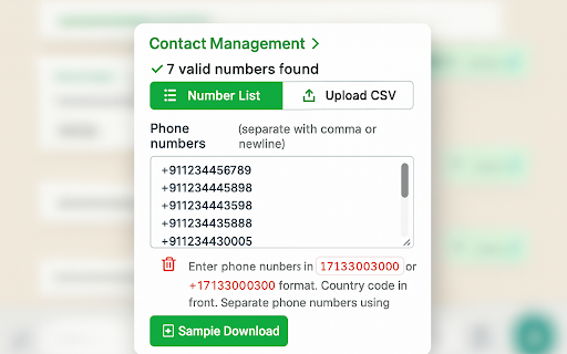 WA Campaign Sender :: WhatsApp Campaign Sender Extension for bulk messaging and campaign management