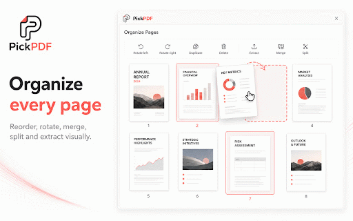PickPDF — PDF Reader & Editor :: Read, edit, organize, fill, sign, and export PDFs locally in Chrome.