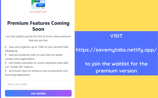 SaveMyTabs - The Ultimate Tab Manager :: Save your tabs at one place and restore them later anytime