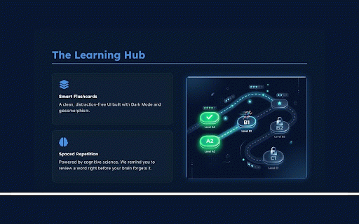 LinguMark: Learn English Vocabulary Builder :: Learn languages while browsing! Translate & save words instantly. Offline-first spaced repetition vocab builder & flashcards.