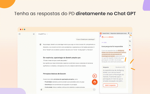 Passei Direto – Ferramentas de Estudo :: A extensão que te ajuda a achar as respostas para suas perguntas, utilizando a maior rede de estudantes do Brasil.