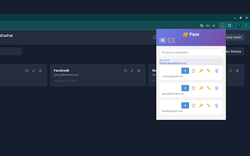 EkamDasha Pass :: Password manager with E2E encryption + Shield site security scanner