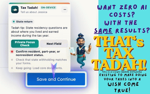Tax Tadah! :: A playful on-device tax filing guide that helps taxpayers move through online returns with clarity, focus, and a little magic.