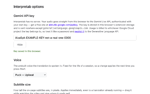 Interpretab :: Hear any tab in your language, spoken and subtitled in real time.