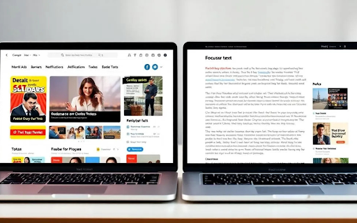 FocusCutter :: Cut the clutter. Focus better. Clean blog pages with 1 click + extra reading tools.