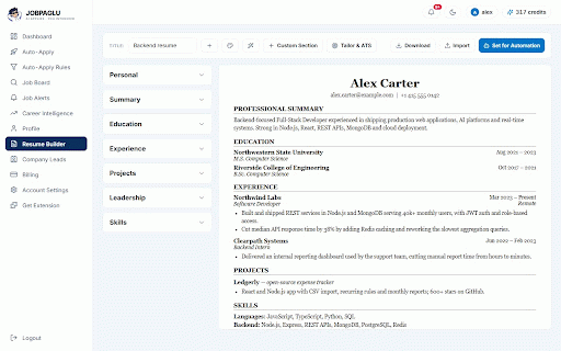 JobPaglu — AI Job Auto-Apply :: Auto-apply to jobs on LinkedIn, Indeed, Naukri, Internshala, Wellfound and company career sites with AI form-filling.
