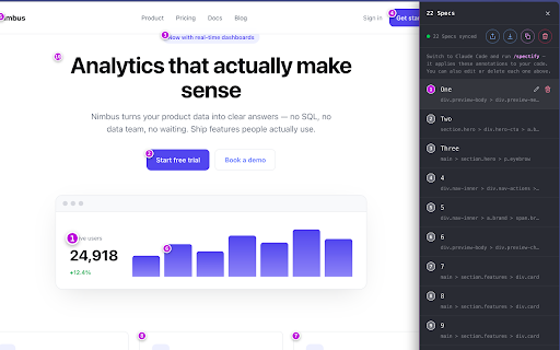 Specter :: Element inspector for AI-assisted development. Ctrl+Option+Z to activate.