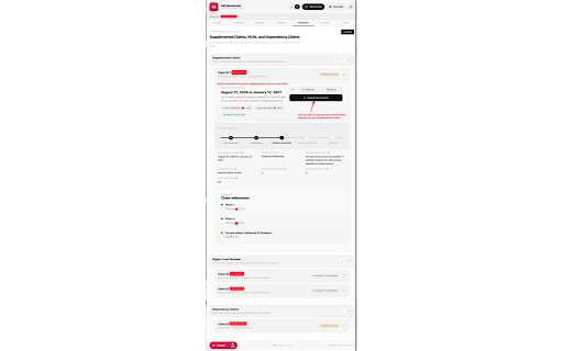 VAClaimAssist :: Track your VA disability claims — primary, supplemental, HLR & appeals — with smart caching and plain-English explanations.