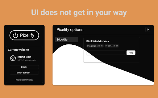 Pixelify :: Block distractive images on websites to focus and get more work done