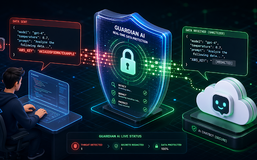 AI-Guardian :: Block secrets & PII before ChatGPT, Claude, Gemini & Copilot. On-device detection; optional pairing sends metadata only.