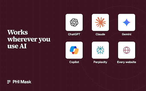 PHI Mask - Data Privacy Mask :: Mask names, identifiers, and other private details as you paste or upload. Real private values won't be sent to AI.