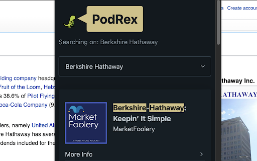PodRex :: Get podcast recommendations as you browse the web!