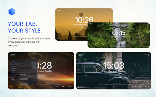 BaseTab - Productive New Tab :: Transform your new tab into a beautiful productivity dashboard with tasks, Pomodoro timer, weather, quotes & stunning backgrounds.