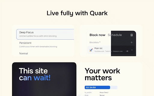 Quark – Website Blocker for Focus :: Block distracting websites, stay focused, and take control of your screen time with Quark.