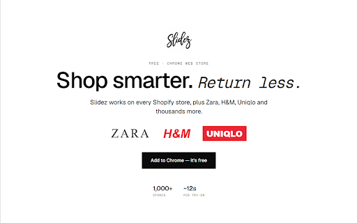 Slidez – AI Virtual Try-On for Clothes :: AI virtual try-on for clothes while shopping online. Preview clothing from fashion websites on your own photo before buying.
