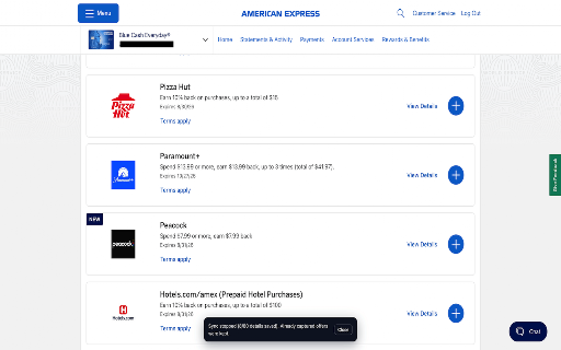 CardOffersAI Offer Sync :: Sync Amex, Chase, Bank of America, and Capital One offers from your issuer accounts into CardOffersAI.