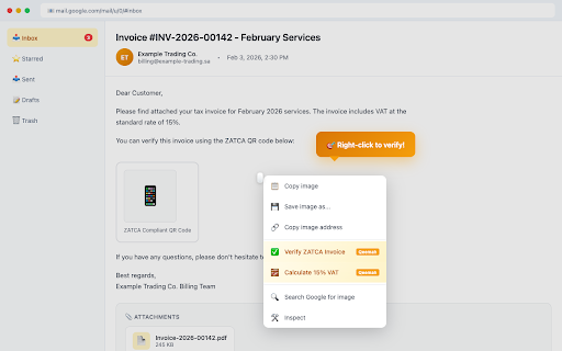 Qeemah - ZATCA Invoice Verifier & VAT Calculator :: Verify Saudi ZATCA e-invoices and calculate 15% VAT instantly