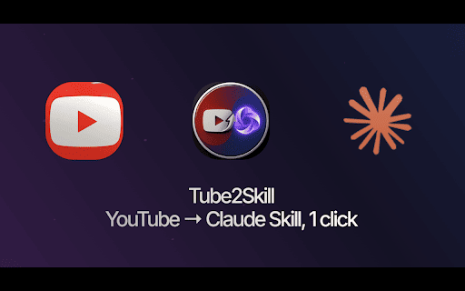 Tube2Skill — YouTube to Claude Skill Converter :: Convert any YouTube video into a Claude skill — one click to extract, generate, and download.