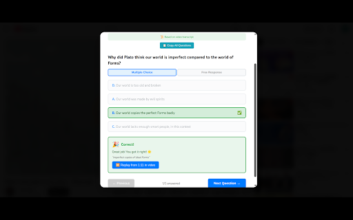 Ulearn - YouTube Quiz & Spaced Repetition :: AI quizzes from YouTube videos with spaced repetition. AI features use Ulearn Credits. Free to browse courses.