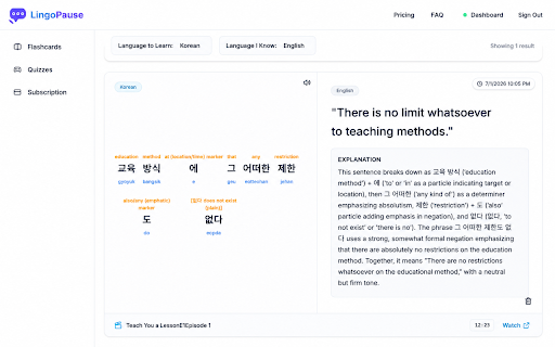 LingoPause :: Turn Netflix videos into your personal language lesson.