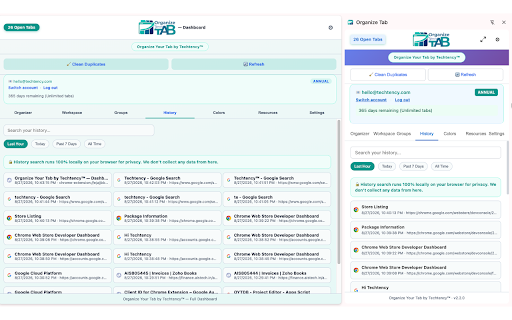 Organize Your Tab by Techtency™ :: Organize, group, and manage unlimited tabs with workspaces, AI titles, and smart features