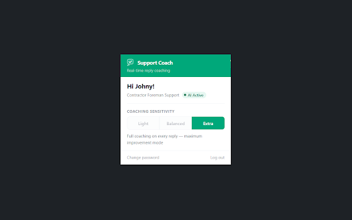 Support Coach :: Support Coach AI helps customer-support agents send better replies — in real time, right inside your help desk.
As you type,…