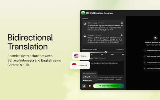 M5 Chat :: Reply faster with smart, natural, and auto-translated messages for Indonesian freelancers. Anytime, anywhere.