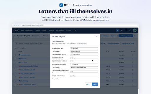 OctaByte XTK :: Productivity toolkit for Xero Practice Manager