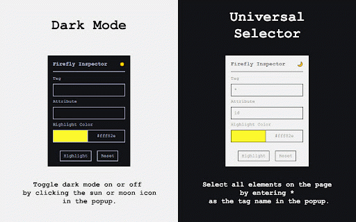 Firefly Inspector :: Highlight and extract custom attributes for any tag on a webpage!