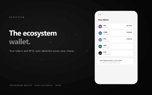 Heylogram Wallet :: Self-custody Web3 wallet — send to readable names instead of long addresses, manage your tokens and NFTs, keys stay with you.