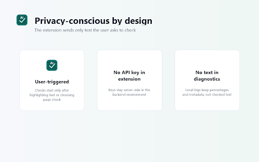 VeriOrigin AI Checker — Detect AI Content :: Check selected page text and pasted passages for likely AI writing without leaving the page