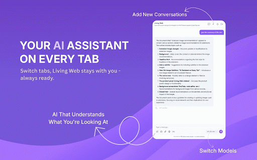 AI Chat with Ollama: Local AI, All LLM’s | Living Web :: Local AI chat in your browser with Ollama or your own OpenAI, Claude & Gemini keys. Summarize, ask, and automate any page.