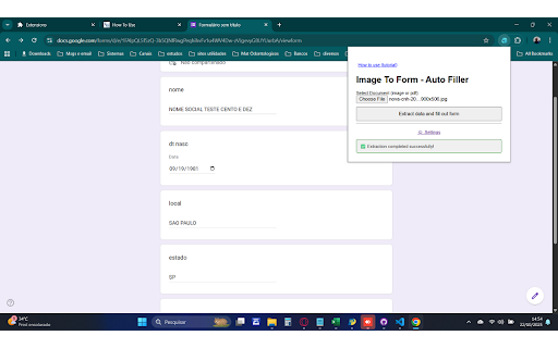 Image To Form Auto Filler :: Extract data from documents and automatically fill forms in the active tab using Gemini VLM. (Commercial Version)
