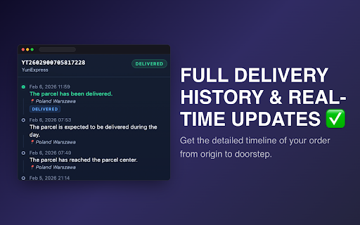 Package Tracker - track parcel anywhere :: Track Amazon, AliExpress, SHEIN & 500+ carriers. Simple one-click parcel tracking.