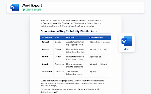 Chat Exporter for DeepSeek — Word, PDF, Google Docs, Markdown & Notion :: Save DeepSeek chats as Word, PDF, Google Docs, Markdown or Notion in one click. Export full conversations or selected messages.