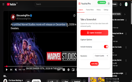 Youshot - YouTube Screenshot Tool :: Capture screenshots from YouTube player with annotations
