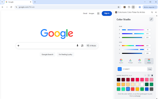 Colorloom: Color Picker for Artists :: A color picker for artists to sample colors from images and webpages, study color relationships, and build palettes.