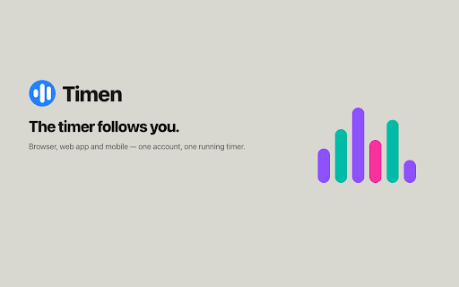Timen Time Tracker :: One-click Timen time tracking inside the web tools you already use.