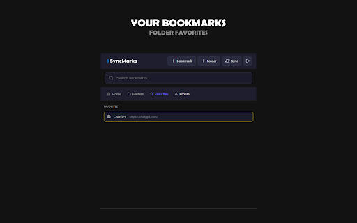 SyncMarks :: Save and sync your bookmarks locally