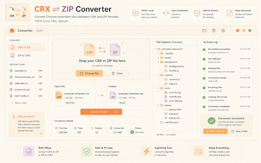 Extension Downloader – Download Chrome Extensions, CRX & Convert to ZIP :: Download Chrome extensions as CRX or ZIP, inspect code, audit permissions, browse versions, and convert CRX ↔ ZIP instantly.