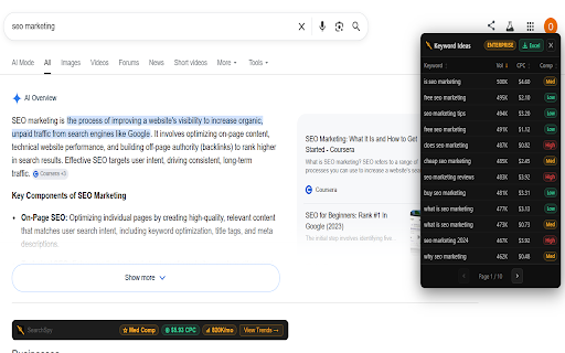 SearchSpy – Supercharged Your Keywords & Goolge Trends Data :: Real search volume, CPC, competition, growth, and 1000+ related keywords shown instantly on every Google search..