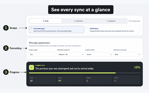 Notion AI to Notion :: Export Notion AI conversations to a Notion database.