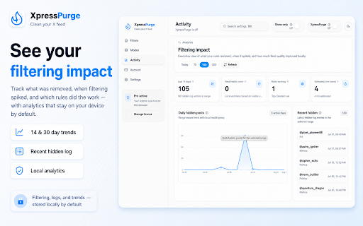 XpressPurge :: Clean your X feed. Take back control.